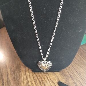 Hand Crafted Silver Heart Pendant Necklace